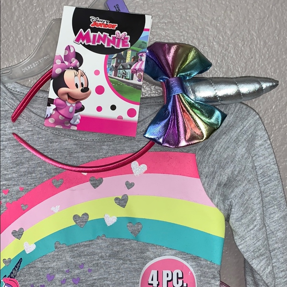 Minnie Mouse infant Girl 4pc outfit set 12 months - Picture 3 of 12